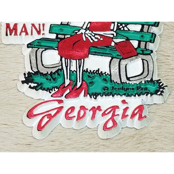 Refrigerator Magnet Skeleton Waiting For The Perfect Man 2 3/4" Georgia - Picture 4 of 10